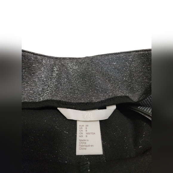 H&M Metallic Shimmer Leggings, Size 8 - Picture 2 of 2